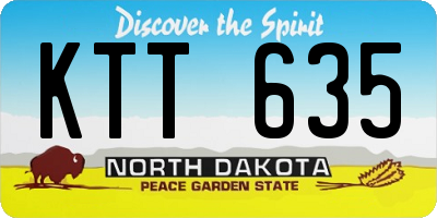 ND license plate KTT635