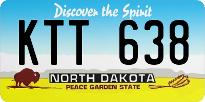 ND license plate KTT638