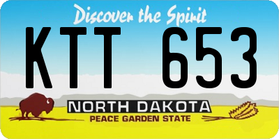 ND license plate KTT653