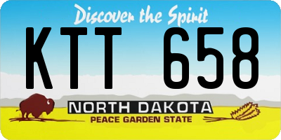 ND license plate KTT658