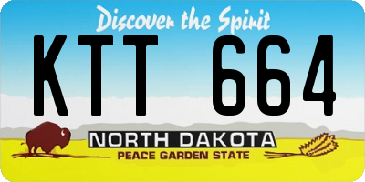 ND license plate KTT664