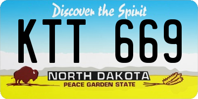 ND license plate KTT669