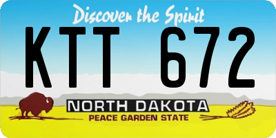 ND license plate KTT672