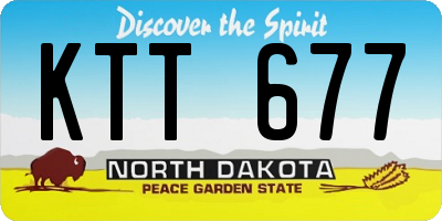 ND license plate KTT677