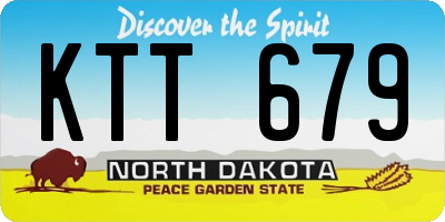 ND license plate KTT679