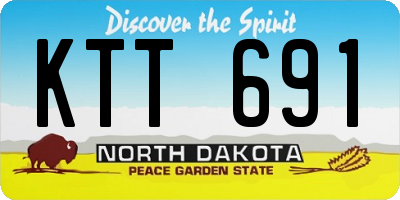 ND license plate KTT691