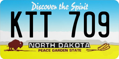 ND license plate KTT709