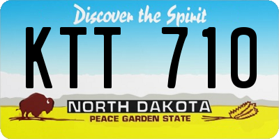 ND license plate KTT710