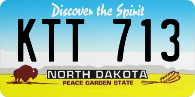 ND license plate KTT713