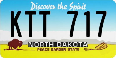 ND license plate KTT717
