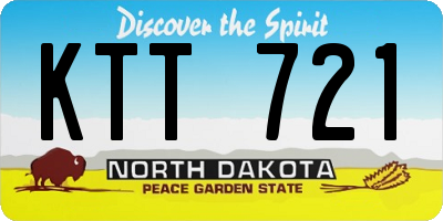 ND license plate KTT721