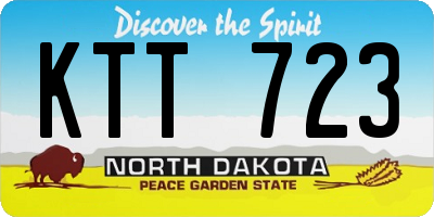 ND license plate KTT723