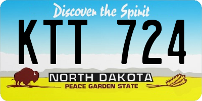 ND license plate KTT724