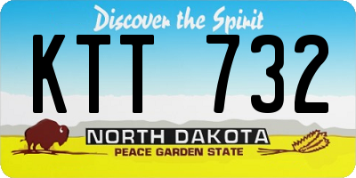 ND license plate KTT732