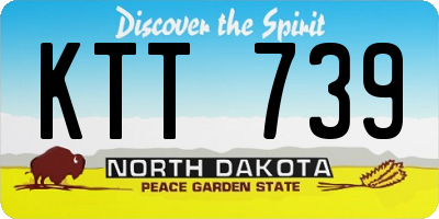 ND license plate KTT739