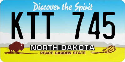 ND license plate KTT745