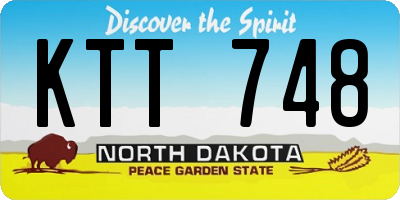 ND license plate KTT748