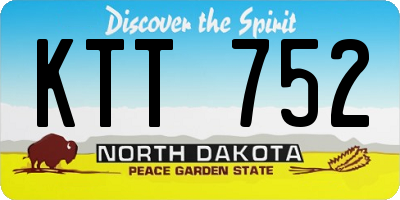ND license plate KTT752