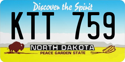 ND license plate KTT759