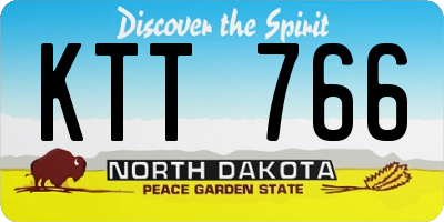ND license plate KTT766