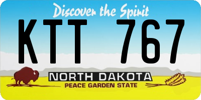 ND license plate KTT767