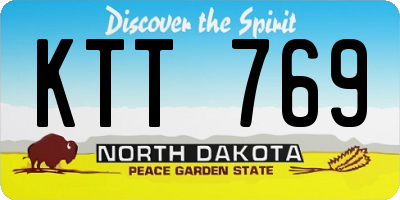 ND license plate KTT769