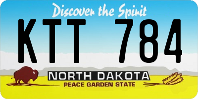 ND license plate KTT784