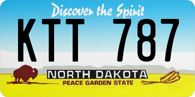 ND license plate KTT787
