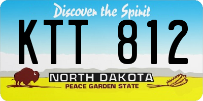 ND license plate KTT812