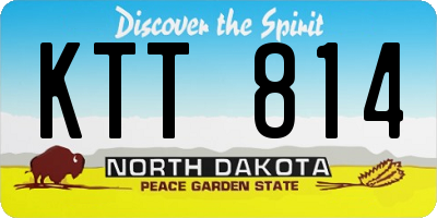 ND license plate KTT814
