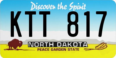 ND license plate KTT817