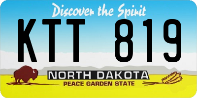 ND license plate KTT819