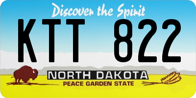 ND license plate KTT822