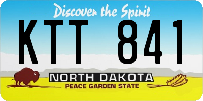 ND license plate KTT841