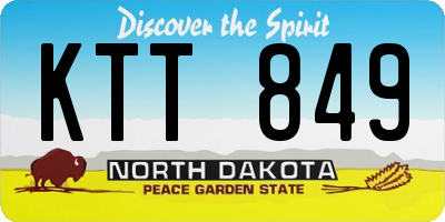 ND license plate KTT849
