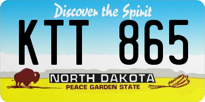 ND license plate KTT865