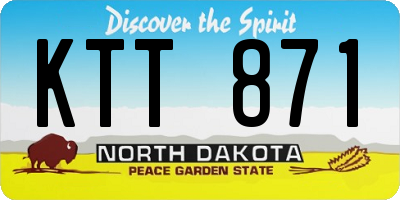 ND license plate KTT871