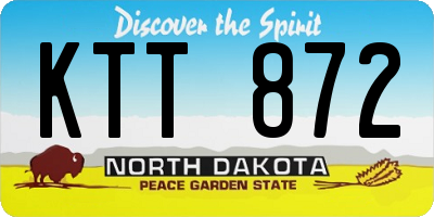 ND license plate KTT872
