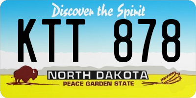ND license plate KTT878