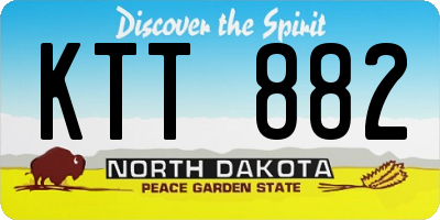 ND license plate KTT882