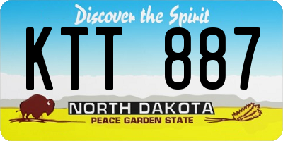 ND license plate KTT887
