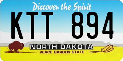 ND license plate KTT894