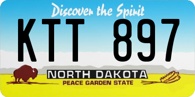 ND license plate KTT897