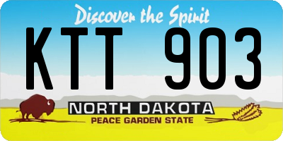 ND license plate KTT903