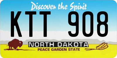 ND license plate KTT908