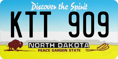 ND license plate KTT909