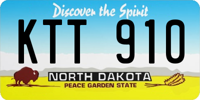 ND license plate KTT910