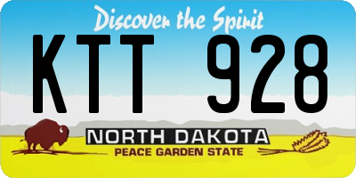 ND license plate KTT928