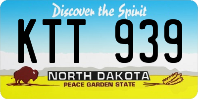 ND license plate KTT939