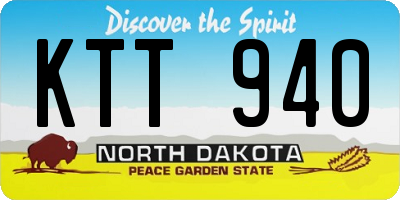 ND license plate KTT940